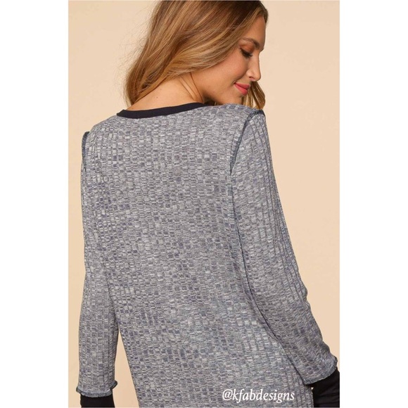 ❤️LAST 1! Rib Knit Baby French Terry Button Down Slub Soft Top w/Thumb Holes! - Picture 10 of 10